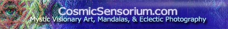 Sri Yantra Cyclopea Cosmic Sensorium Visionary Art Banner